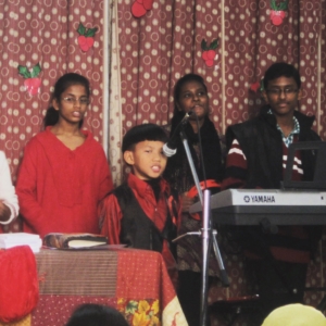 Christmas celebrations with orphans and widows.